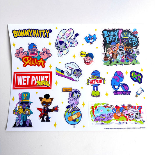 BunnyKitty Sticker Sheet - Series 3